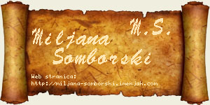 Miljana Somborski vizit kartica